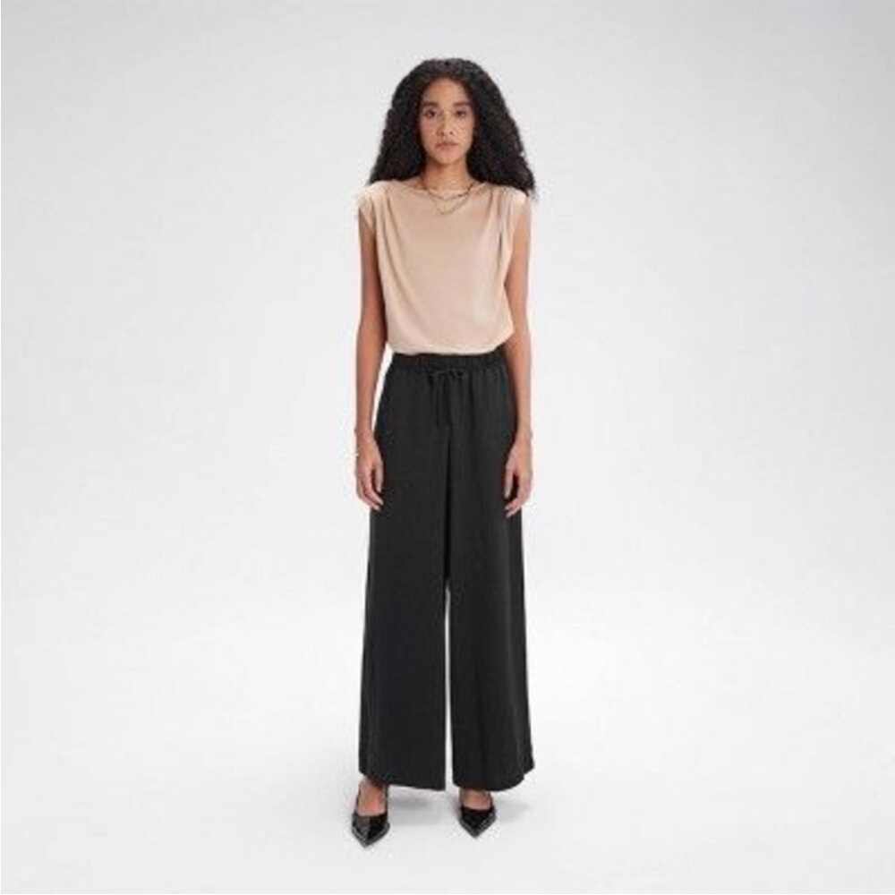 A New Day - Women's High-Rise Wide Leg Pull-On Pants - A New D Black